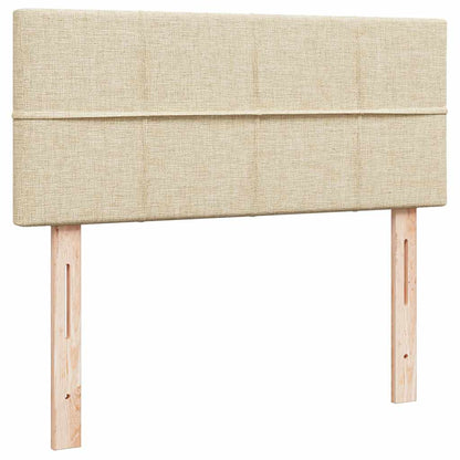 vidaXL Ottoman-Bett mit Matratze Creme 120x190 cm Stoff