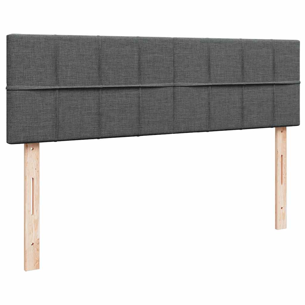 vidaXL Ottoman-Bett mit Matratze Dunkelgrau 140x190 cm Stoff