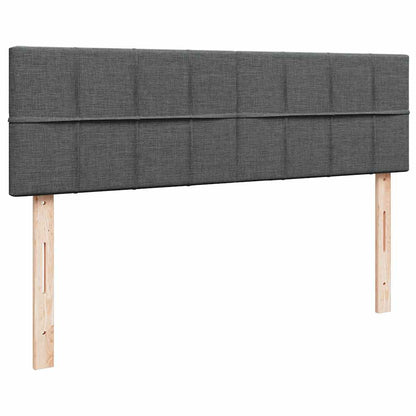 vidaXL Ottoman-Bett mit Matratze Dunkelgrau 140x190 cm Stoff