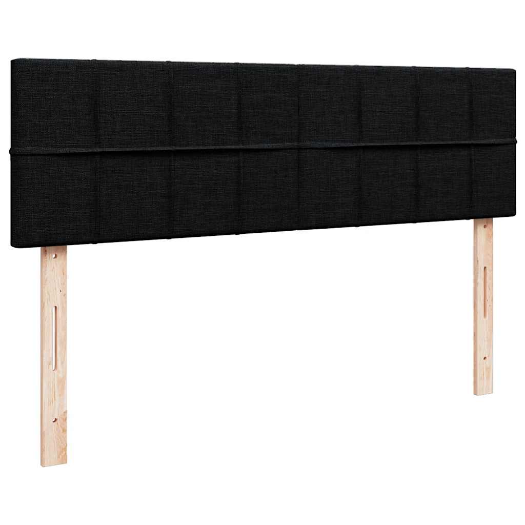vidaXL Ottoman-Bett mit Matratze Schwarz 140x200 cm Stoff