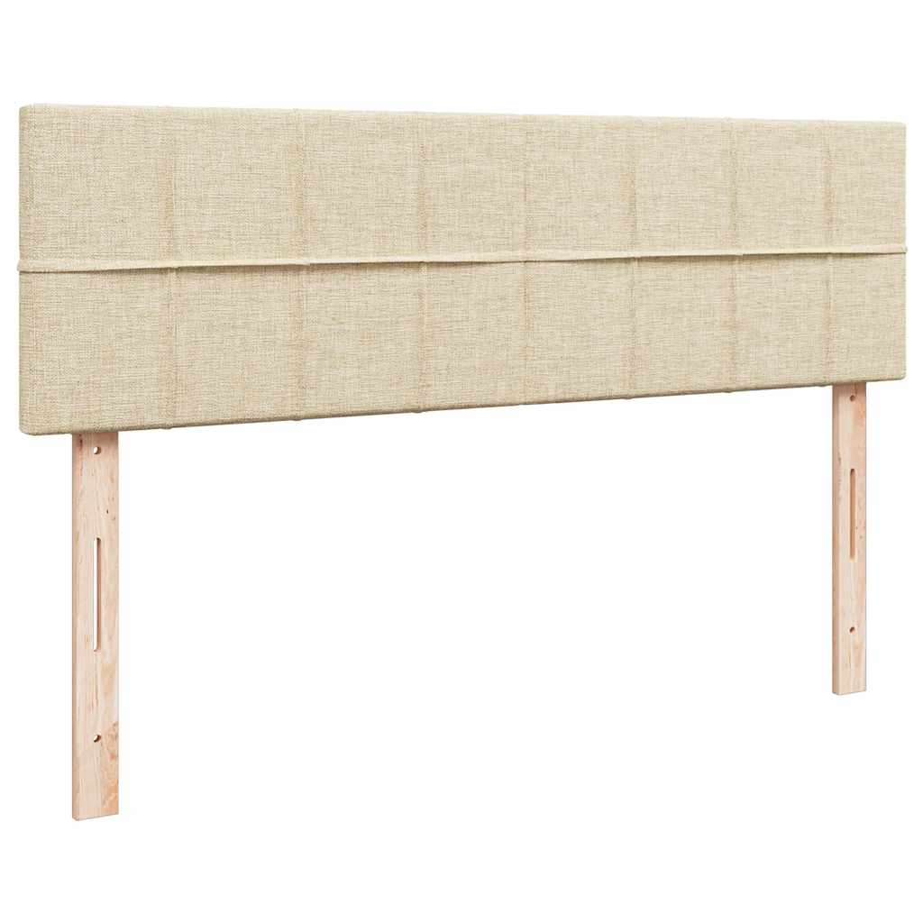 vidaXL Lit ottoman avec matelas crème 140x200 cm Tissu