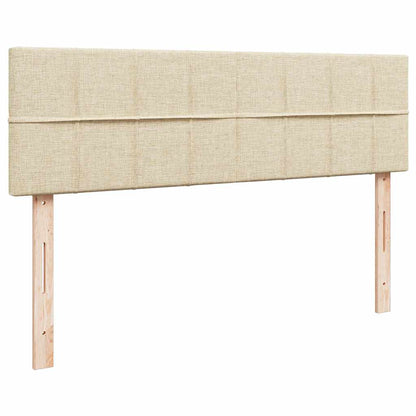 vidaXL Lit ottoman avec matelas crème 140x200 cm Tissu