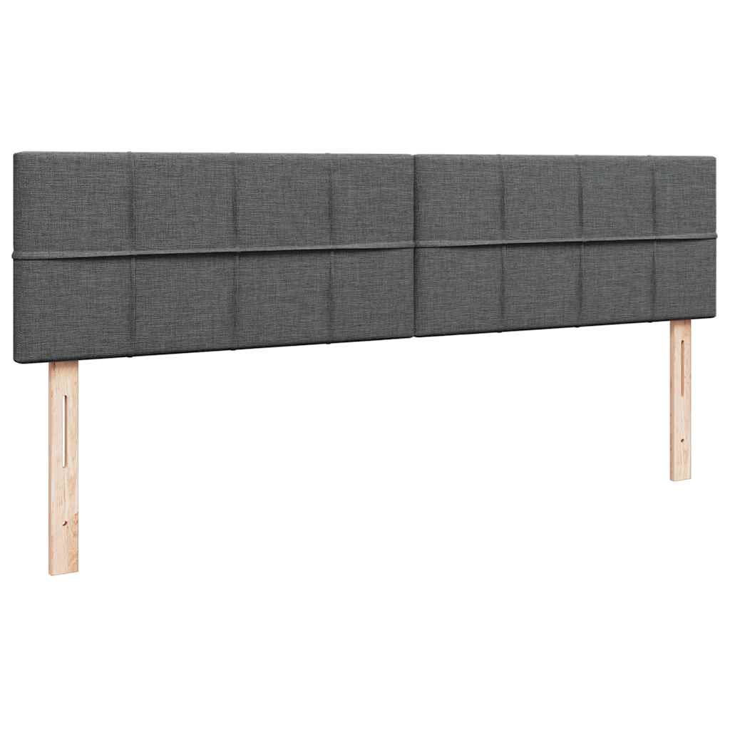vidaXL Ottoman-Bett mit Matratze Dunkelgrau 160x200 cm Stoff
