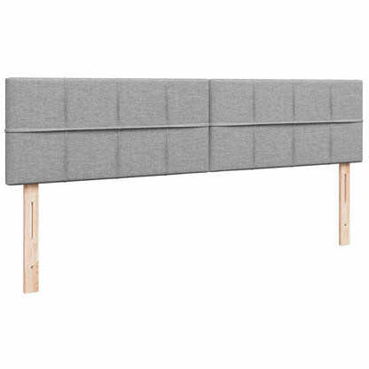 Ottoman-Bett mit Matratze Hellgrau 200x200 cm Stoff