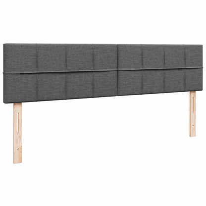 vidaXL Ottoman-Bett mit Matratze Dunkelgrau 200x200 cm Stoff
