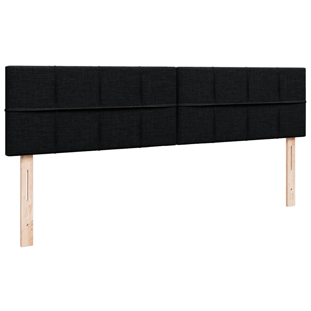 vidaXL Ottoman-Bett mit Matratze Schwarz 200x200 cm Stoff