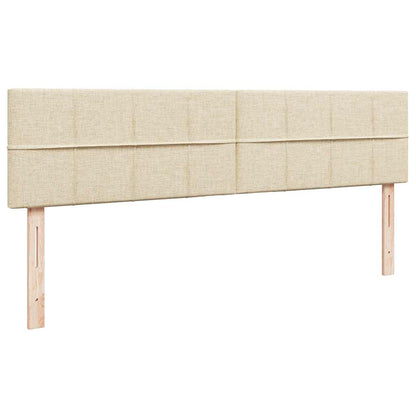 vidaXL Lit ottoman avec matelas Tissu Crème 200x200 cm
