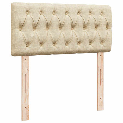vidaXL Lit ottoman avec matelas Crème 100x200 cm Tissu