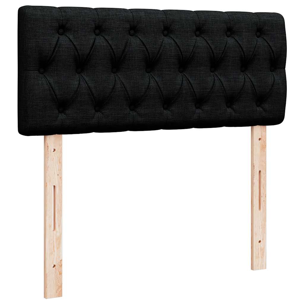 vidaXL Ottoman-Bett mit Matratze Schwarz 120x190 cm Stoff