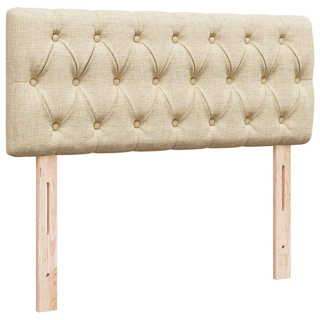 vidaXL Ottoman-Bett mit Matratze Creme 120x190 cm Stoff