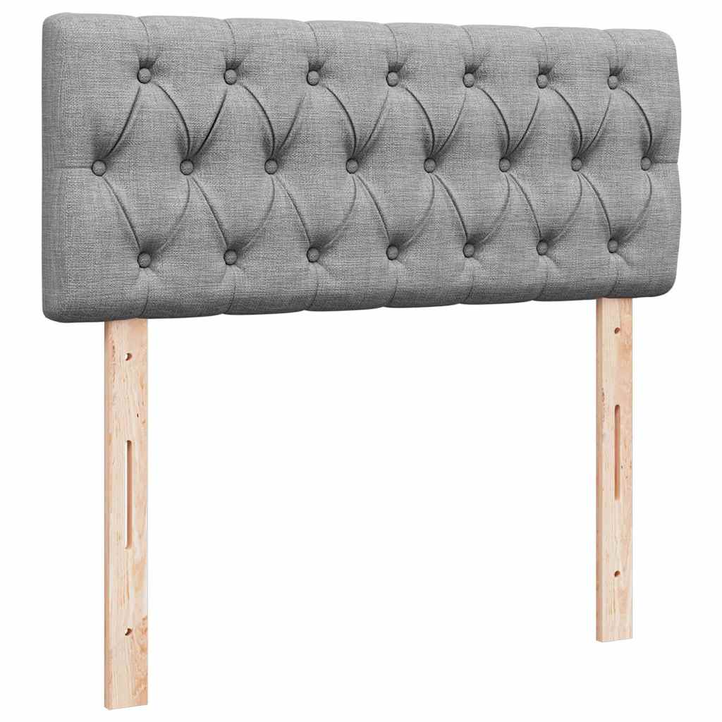 vidaXL Lit ottoman avec matelas Gris clair 120x200 cm Tissu