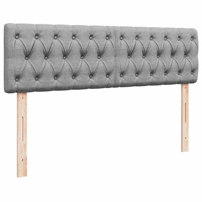 vidaXL Ottoman-Bett mit Matratze Hellgrau 140x190 cm Stoff