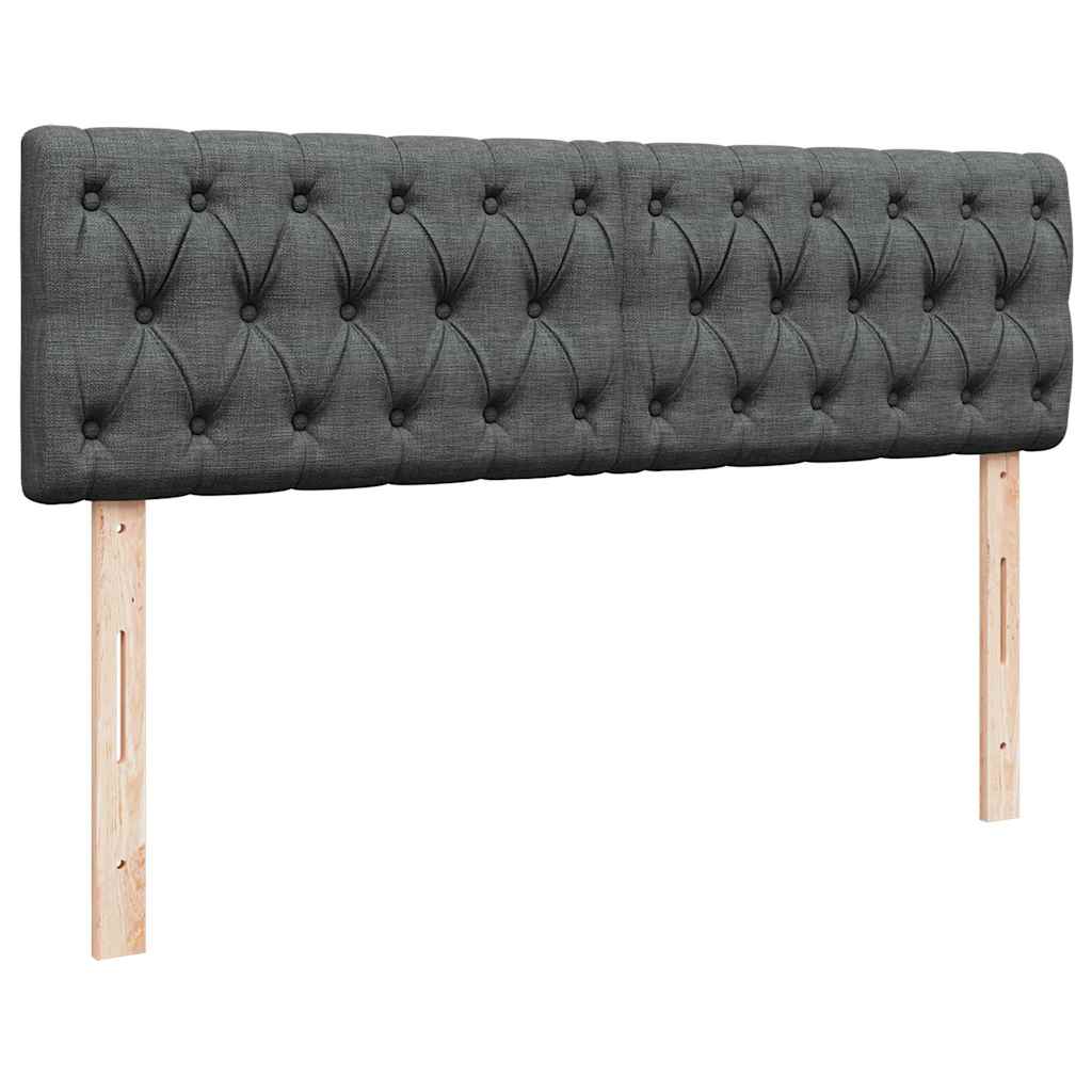 vidaXL Ottoman-Bett mit Matratze Dunkelgrau 140x190 cm Stoff