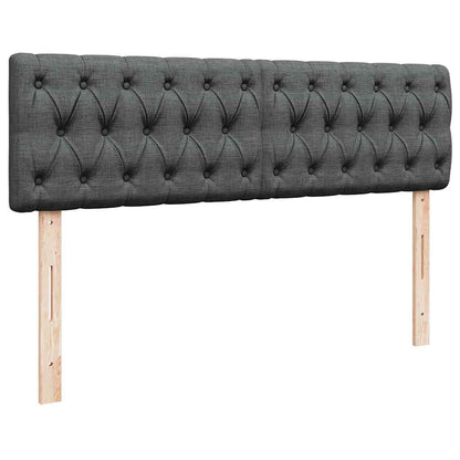 vidaXL Ottoman-Bett mit Matratze Dunkelgrau 140x190 cm Stoff