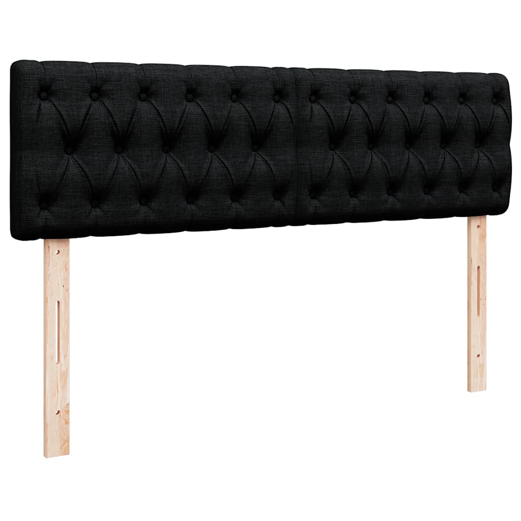 vidaXL Ottoman-Bett mit Matratze Schwarz 140x190 cm Stoff