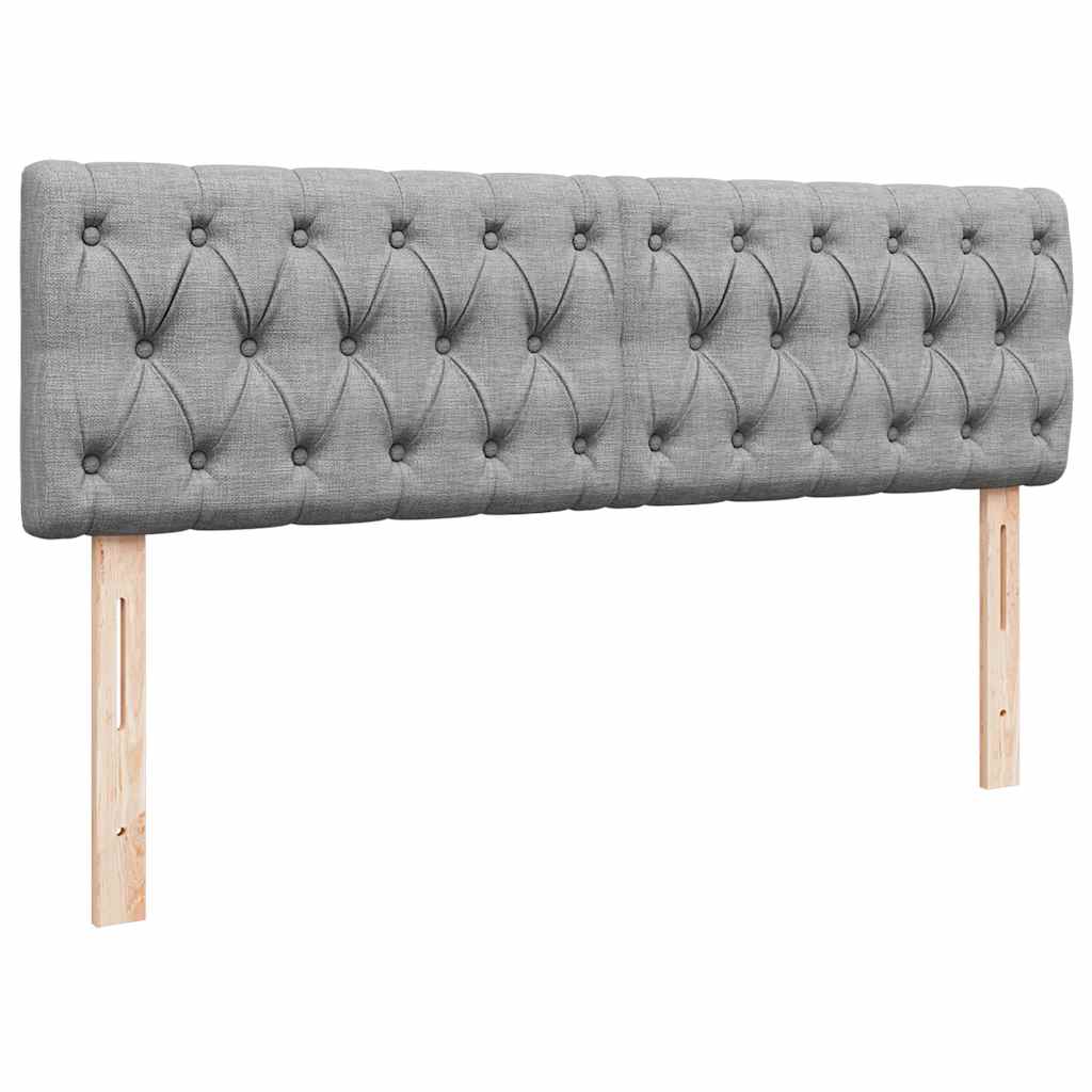 vidaXL Ottoman-Bett mit Matratze Hellgrau 140x200 cm Stoff