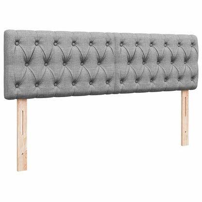 vidaXL Ottoman-Bett mit Matratze Hellgrau 140x200 cm Stoff