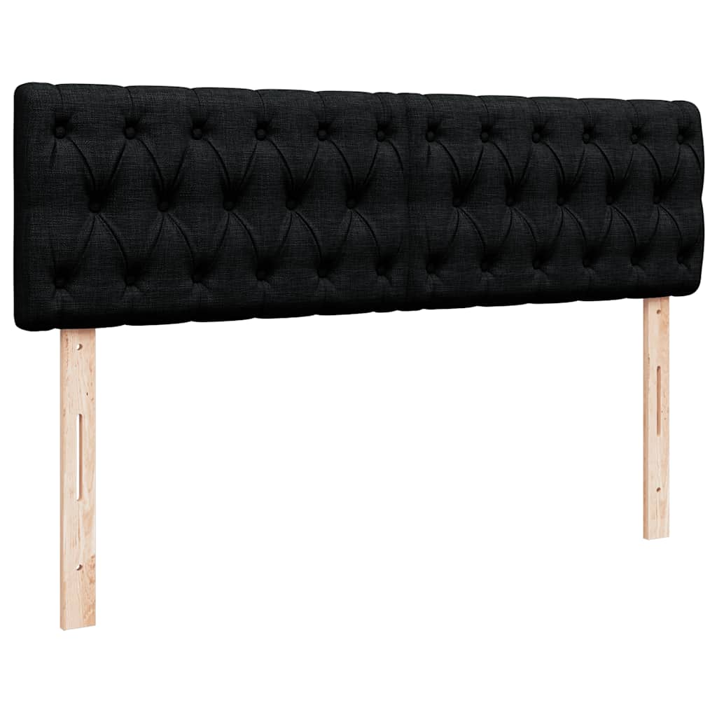 vidaXL Lit ottoman avec matelas Noir 140x200 cm Tissu