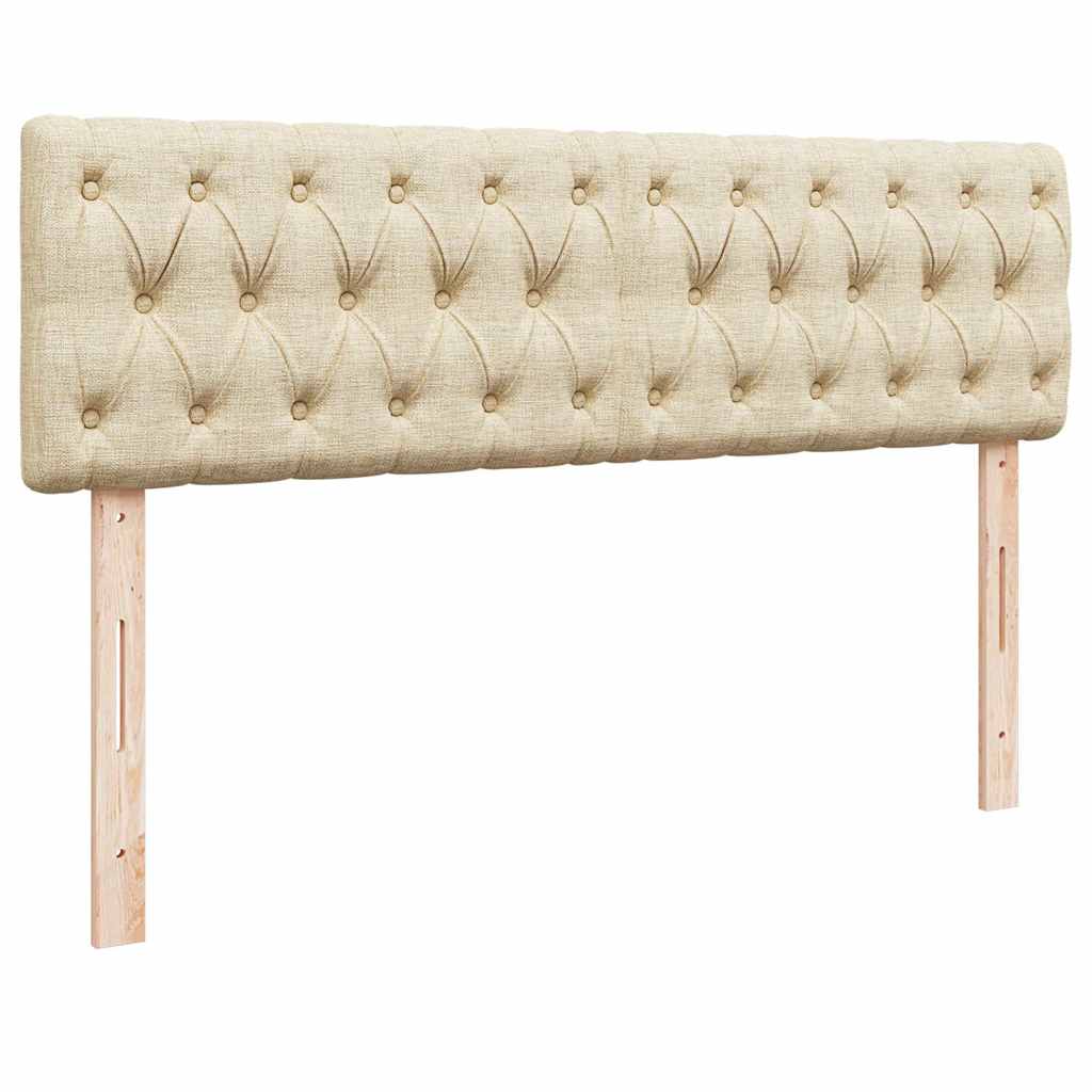 vidaXL Lit Ottoman avec matelas Crème 140x200 cm Tissu