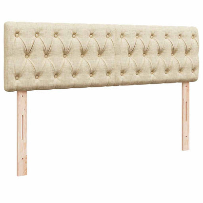 vidaXL Lit Ottoman avec matelas Crème 140x200 cm Tissu