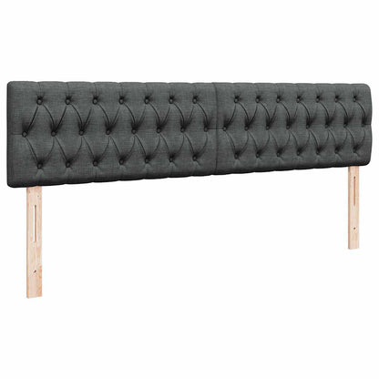vidaXL Lit ottoman avec matelas gris foncé 160x200 cm Tissu