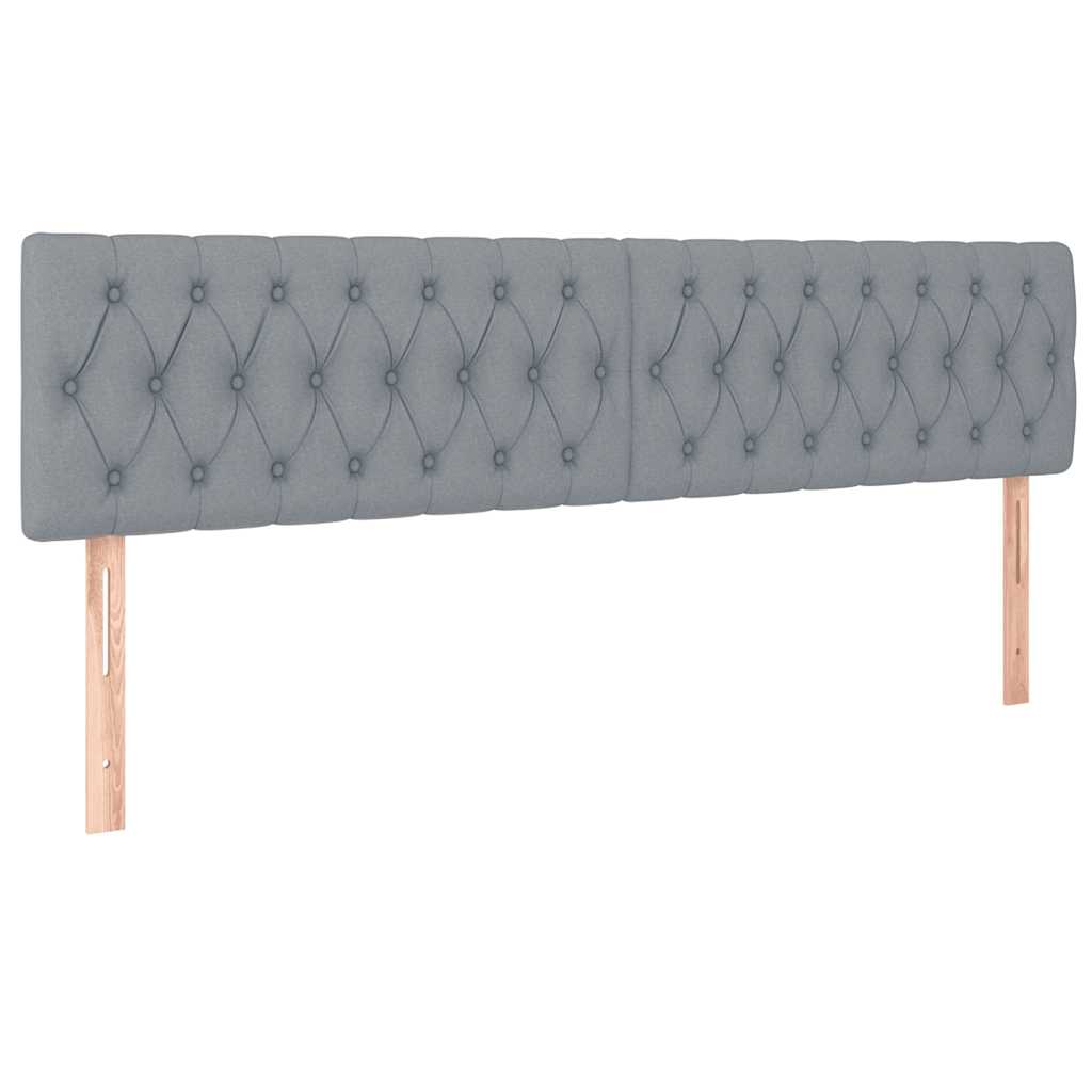 Ottoman-Bett mit Matratze Hellgrau 180x200 cm Stoff