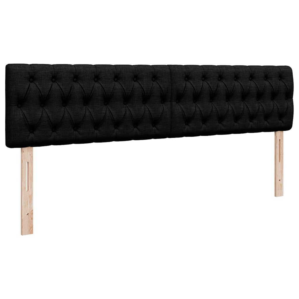 Ottoman-Bett mit Matratze Schwarz 180x200 cm Stoff