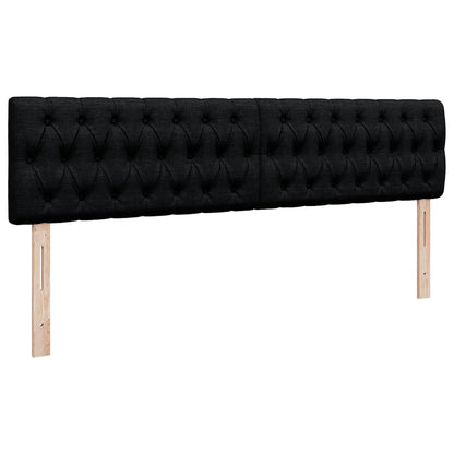 Ottoman-Bett mit Matratze Schwarz 180x200 cm Stoff