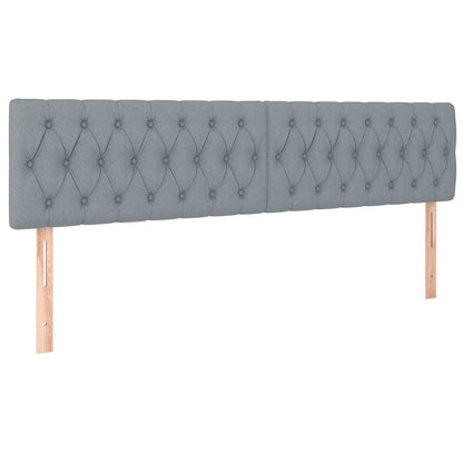 vidaXL Ottoman-Bett mit Matratze Hellgrau 200x200 cm Stoff