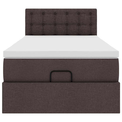vidaXL Ottoman-Bett mit Matratze Dunkelbraun 80x200 cm Stoff