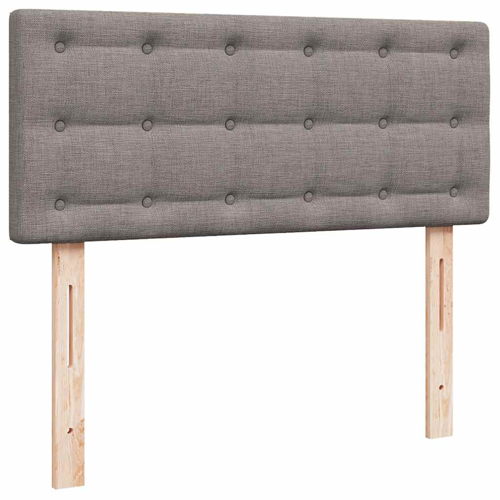 vidaXL Lit coffre avec matelas Taupe 120x190 cm Tissu