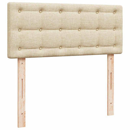 vidaXL Lit ottoman avec matelas crème 120x200 cm Tissu