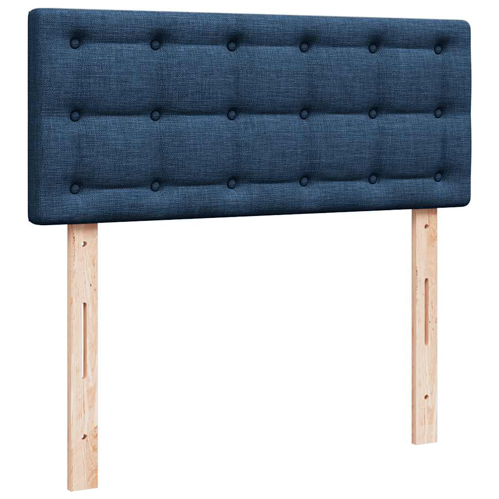 vidaXL Ottoman-Bett mit Matratze Blau 120x200 cm Stoff