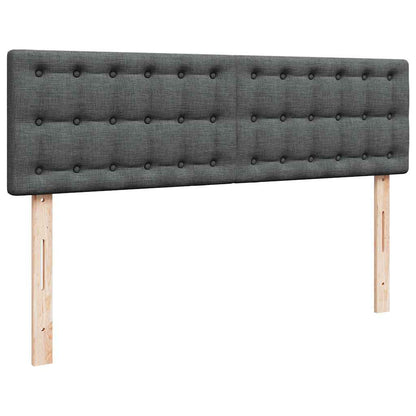Ottoman-Bett mit Matratze Dunkelgrau 140x190 cm Stoff
