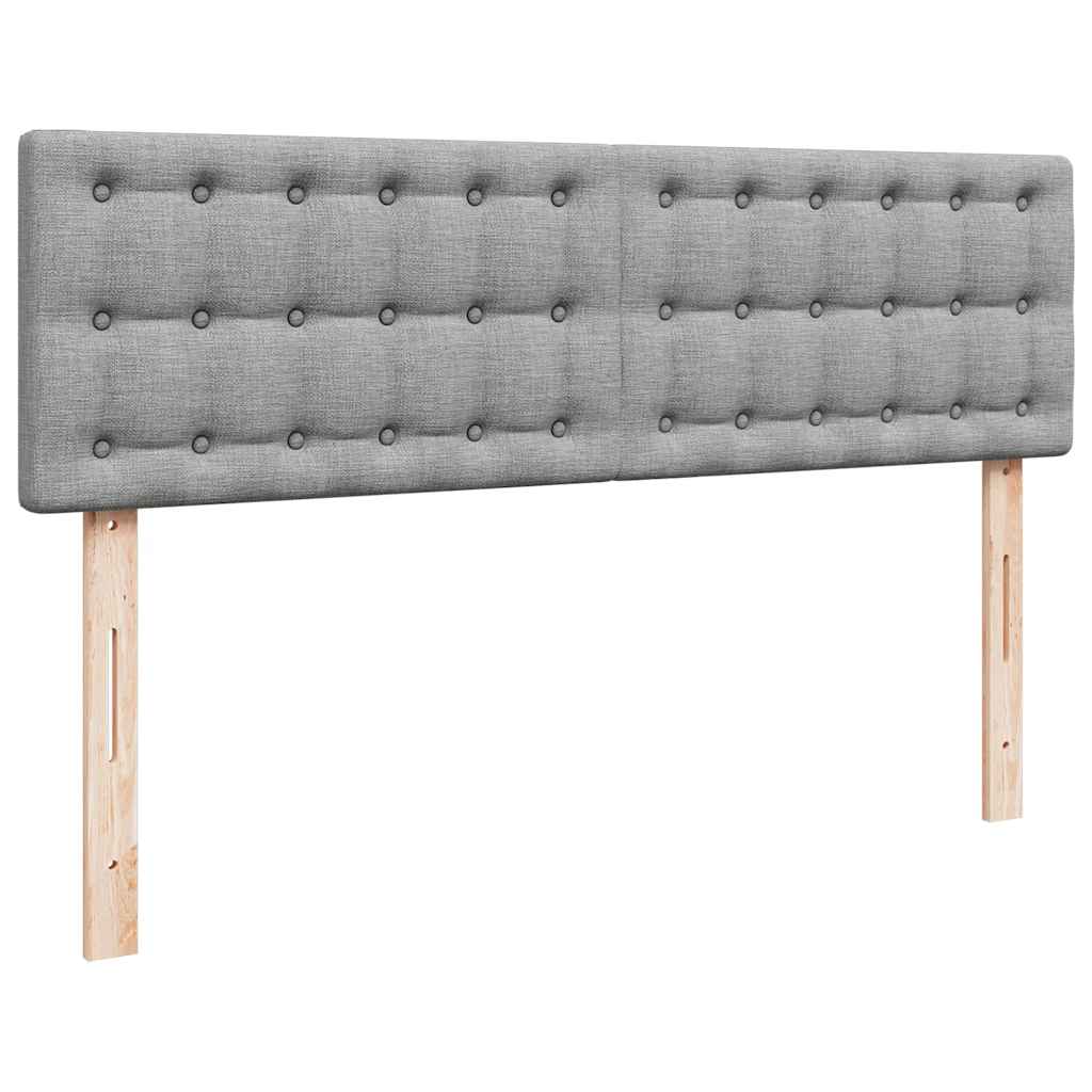 vidaXL Ottoman-Bett mit Matratze Hellgrau 140x200 cm Stoff