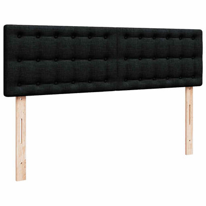 vidaXL Ottoman-Bett mit Matratze Schwarz 140x200 cm Stoff