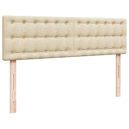 vidaXL Lit Ottoman avec matelas Crème 140x200 cm Tissu