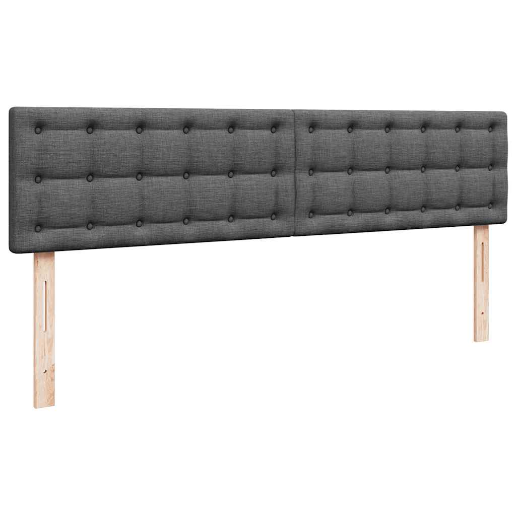 vidaXL Ottoman-Bett mit Matratze Dunkelgrau 160x200 cm Stoff