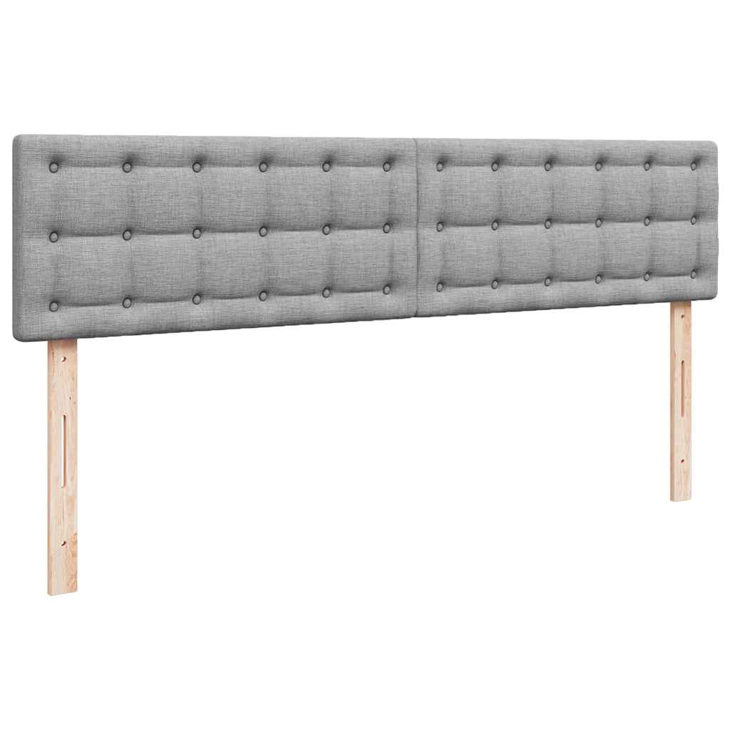 vidaXL Lit-coffre avec matelas gris clair 200x200 cm Tissu