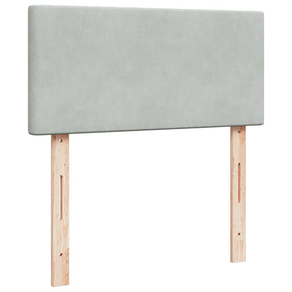 vidaXL Ottoman-Bett mit Matratze Hellgrau 80x200 cm Samt