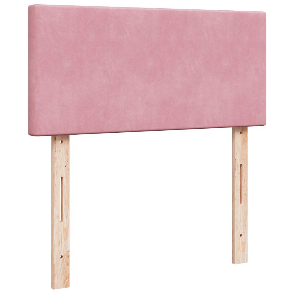 vidaXL Ottoman-Bett mit Matratze Rosa 80x200 cm Samt