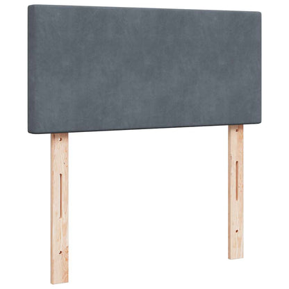 vidaXL Lit ottoman avec matelas gris foncé 90x200 cm velours