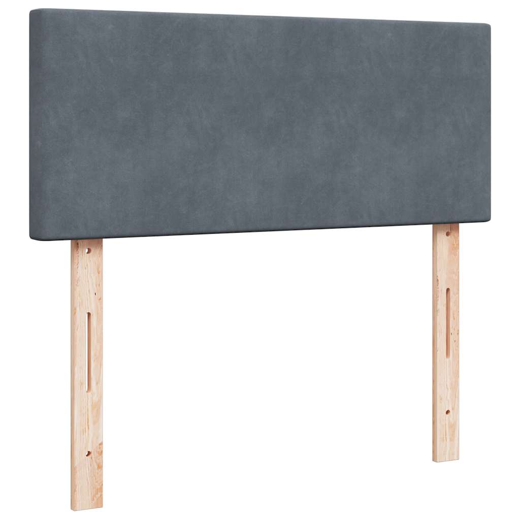 vidaXL Ottoman-Bett mit Matratze Dunkelgrau 120x200 cm Samt
