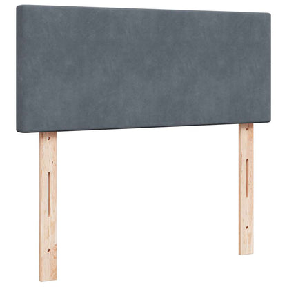 vidaXL Ottoman-Bett mit Matratze Dunkelgrau 120x200 cm Samt