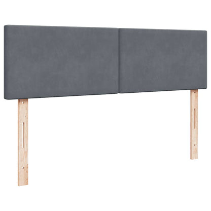 vidaXL Ottoman-Bett mit Matratze Dunkelgrau 140x200 cm Samt