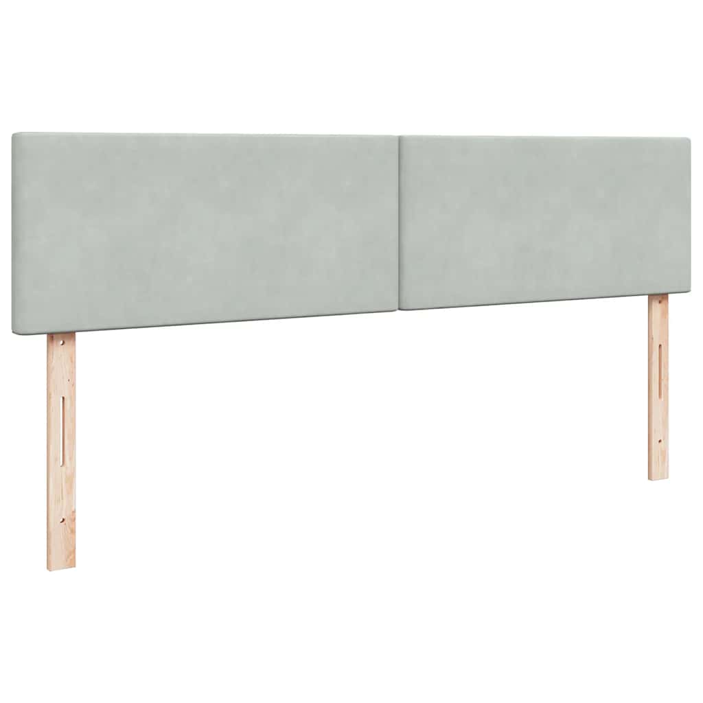 vidaXL Ottoman-Bett mit Matratze Hellgrau 160x200 cm Samt