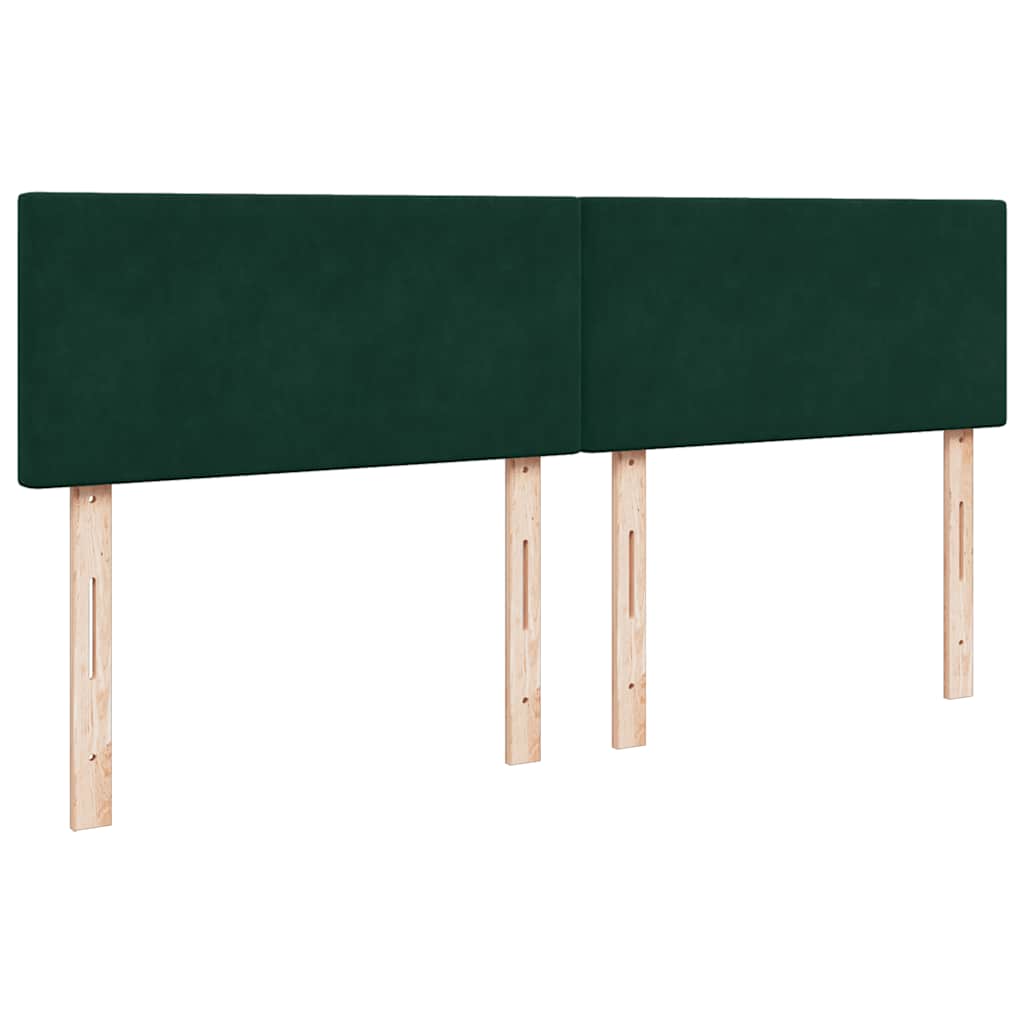 vidaXL Lit ottoman avec matelas vert foncé 160x200 cm Velours
