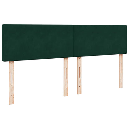 vidaXL Lit ottoman avec matelas vert foncé 160x200 cm Velours