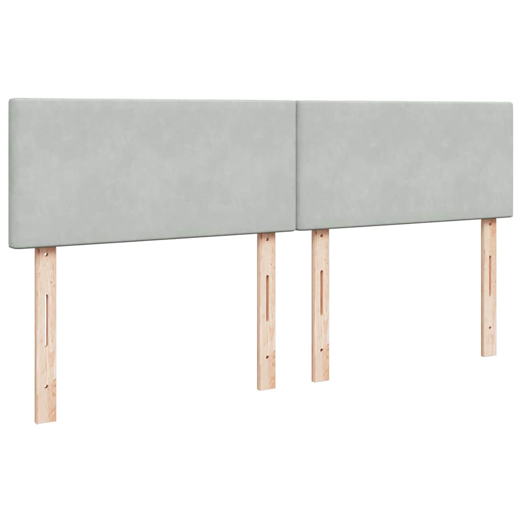 vidaXL Ottoman-Bett mit Matratze Hellgrau 180x200 cm Samt