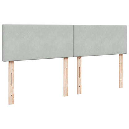 vidaXL Ottoman-Bett mit Matratze Hellgrau 180x200 cm Samt
